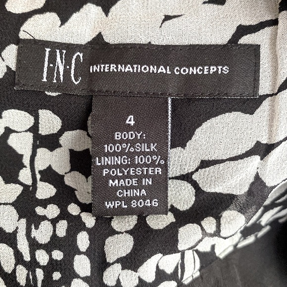 (A11) INC Nostalgia Butterfly Dot Layered Ruffle 100% Silk Mini Skirt, Size 4 - Picture 5 of 10